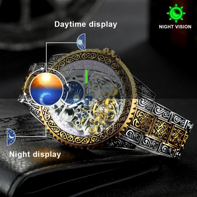 Reloj automático para el esqueleto mecánico 4 de los hombres